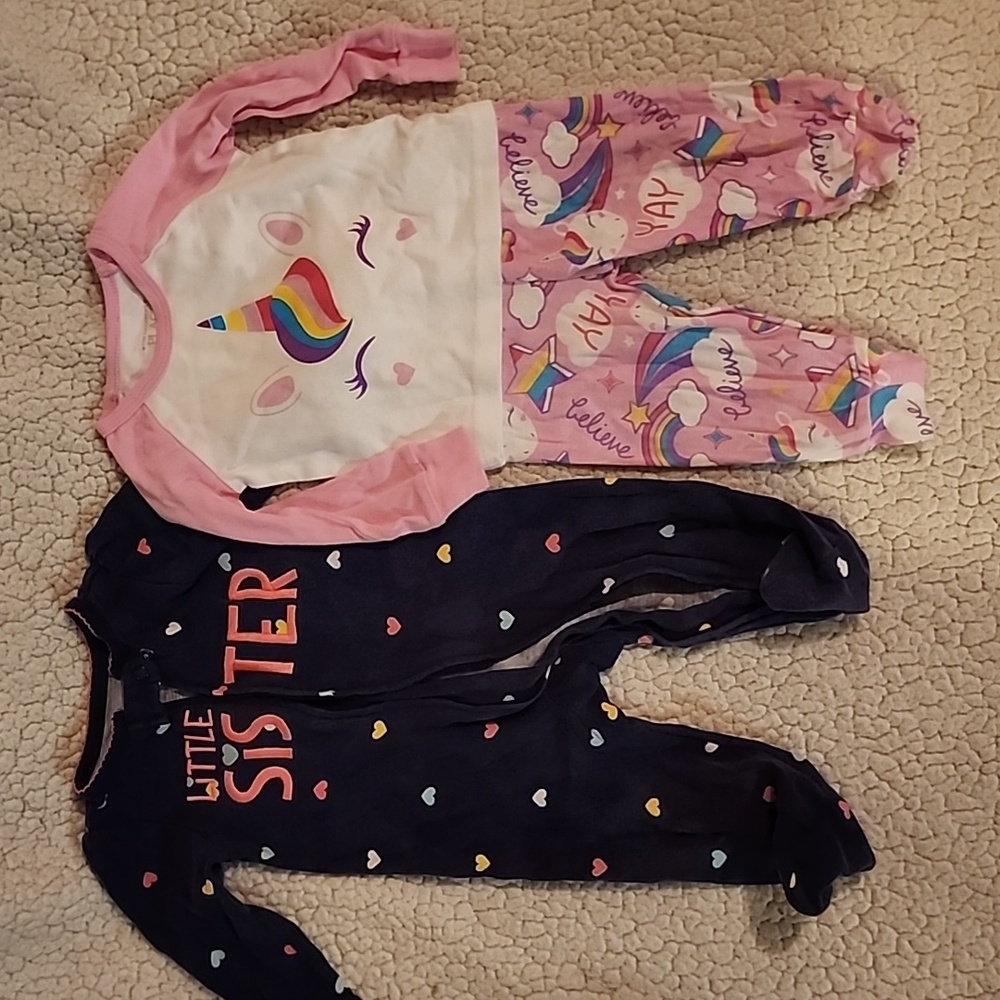Baby onsie and PJs